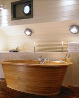Modern wooden bath