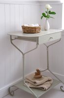 Console table in bathroom 