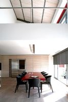 Modern dining room in converted warehouse 
