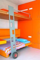 Bunk bed in modern childrens bedroom 