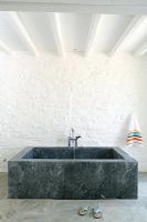 Marble bath in modern bathroom 