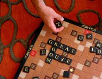 Close-up of a scrabble game