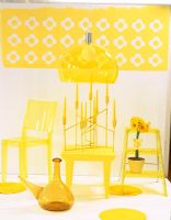 Room of yellow objects