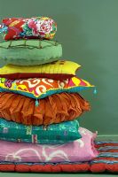Stack of assorted cushions