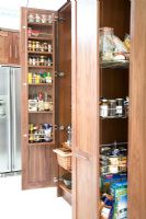 Storage cupboards in modern kitchen 