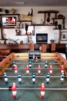 Table football in modern games room 