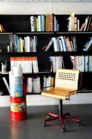Shelves in modern study 