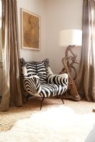 Zebra print armchair 
