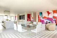 Modern dining room table and chairs 