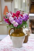 Flower arrangement on kitchen table