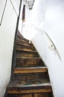 Rustic wooden staircase 