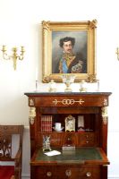 Classic writing desk and portrait