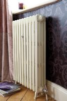 Classic radiator in bedroom 