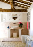 Modern bathroom in country house 