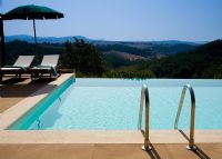 Swimming pool with views of countryside 