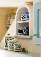 Shelving in country kitchen 