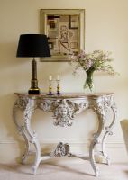 Classic ornate console table detail 