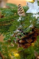 Christmas tree decorations detail 