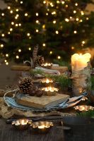 Table and Christmas tree