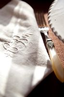 Detail of cutlery and napkin