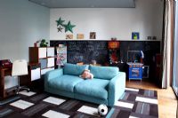 Modern childrens living and play room 