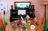 Collection of ornaments on dining table 