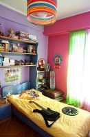 Modern colourful childrens room 