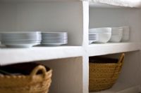 Kitchen storage shelves 