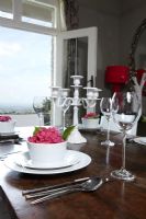 Modern dining room table detail