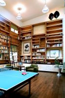 Modern library with table tennis table 