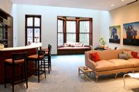 Modern living room with bar