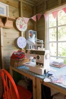 Sewing machine and work table 