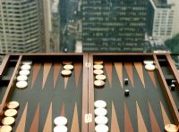 Detail of backgammon game