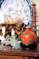 Oriental floral pot, detail 