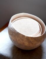 Papier mache bowls, detail