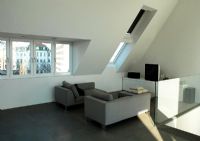 Modern attic space living room 