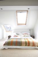 Modern bedroom in loft space 