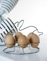 Detail of eggs in rack
