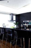 Modern black kitchen 