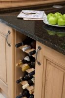 Wine rack in modern kitchen unit