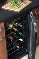Wine cooler in modern kitchen