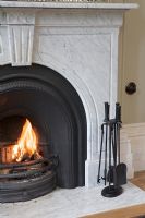 Fireplace and companion set, detail 