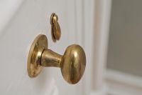Brass door knob detail