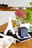 Items on modern kitchen worktop, detail 