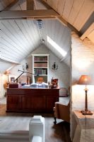 Classic study in attic room