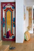 Colourfully painted decorative door 