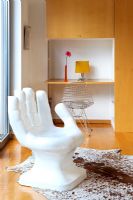 Hand shaped chair in modern living room