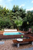 Modern swimming pool and decking 
