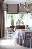 Dining room with perspex chairs