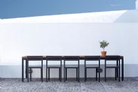 Dining table and chairs on terrace 